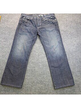 Guess Lincoln Slim Straight Jeans 36 Medium Wash Denim Casual Streetwear